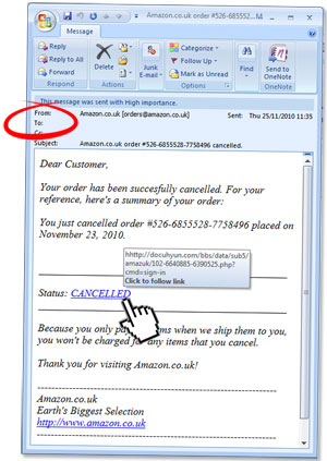Emails aren't always from who they say they're from! Emails aren't always from who they say they're from!