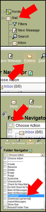 Instructions about how to back up and export webmail emails from Horde Instructions about how to back up and export webmail emails from Horde