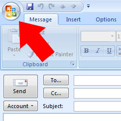 Click the Outlook button Click the Outlook button
