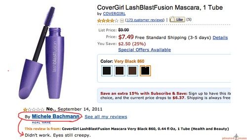Spoof Amazon review for mascara