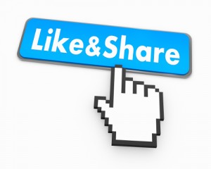 like and share button