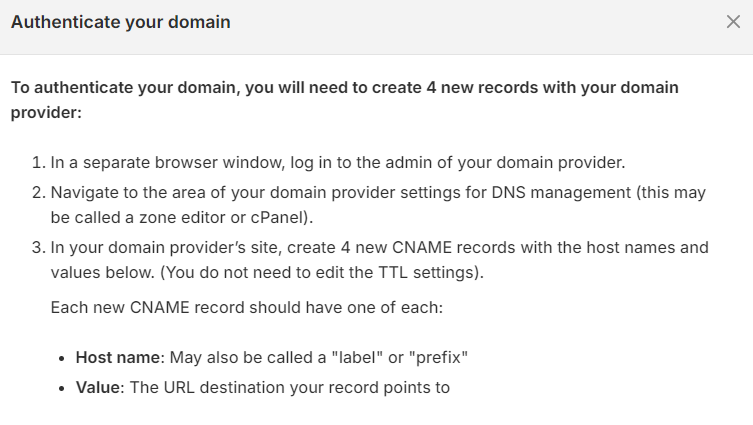 Shopify DMARC authentication for email