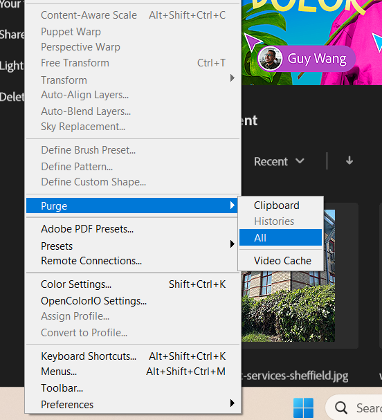 How to fix the Photoshop error "The currently selected scratch disks are full. Please modify scratch disk preferences that will come into effect in the next launch"