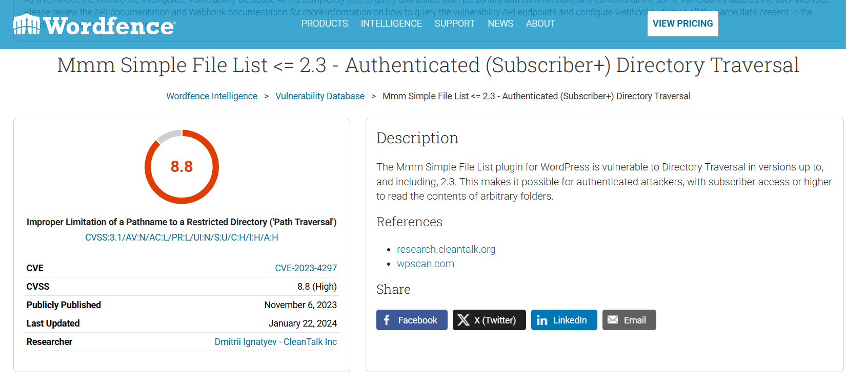 MMM Simple File List WordPress plugin – fixed vulnerability